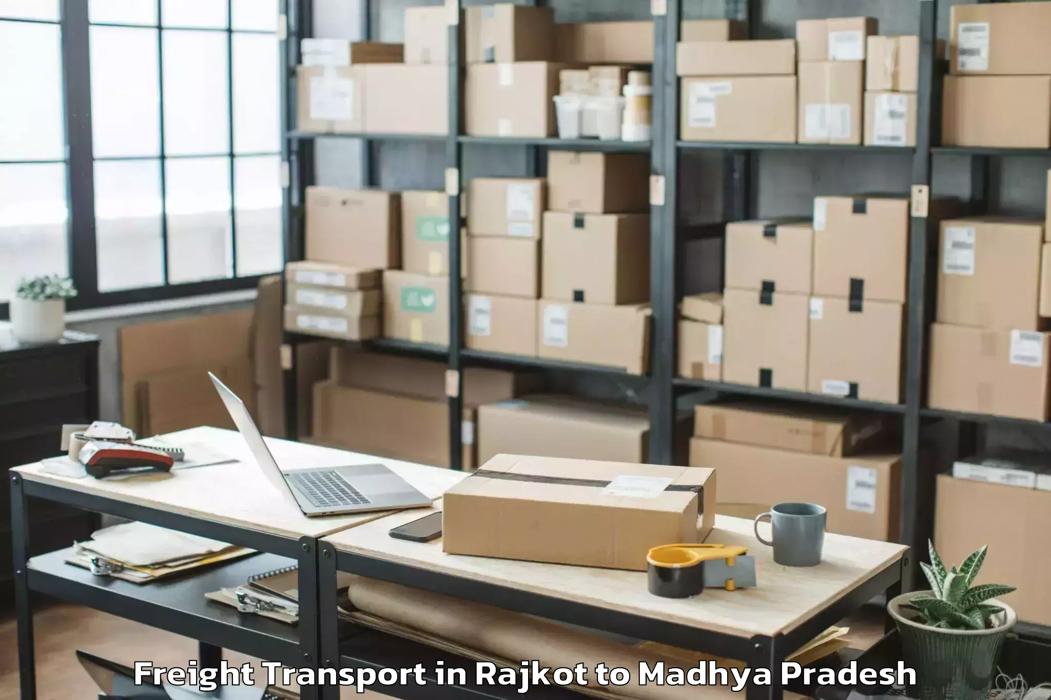 Get Rajkot to Ghughri Freight Transport